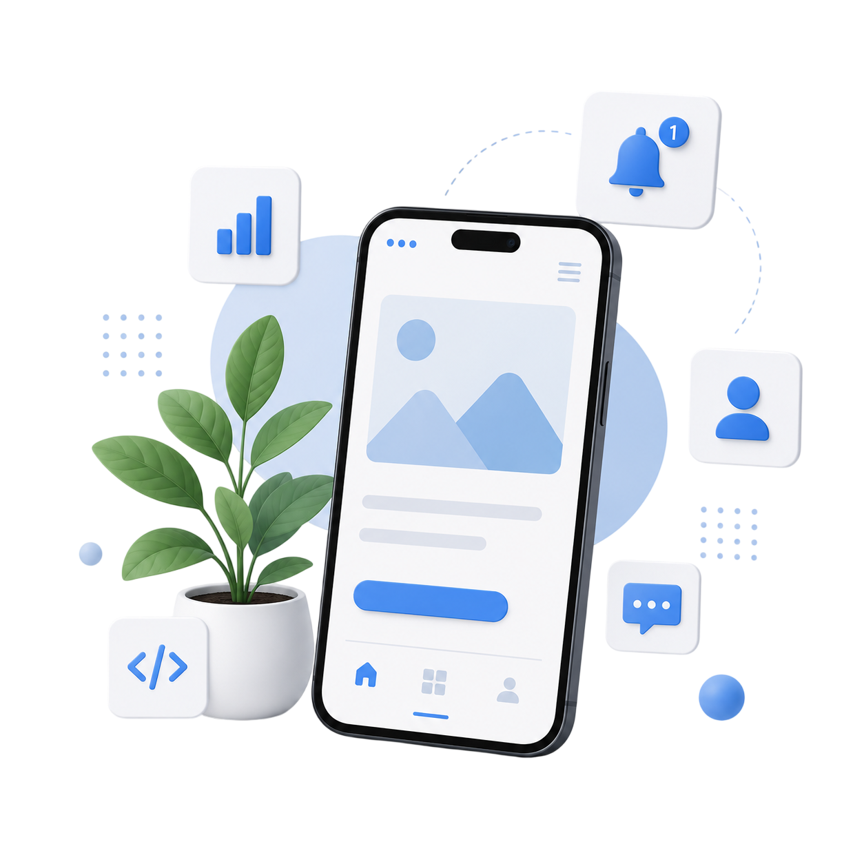 aplikacje mobilne wiadomości statystyki flutter powiadomienia