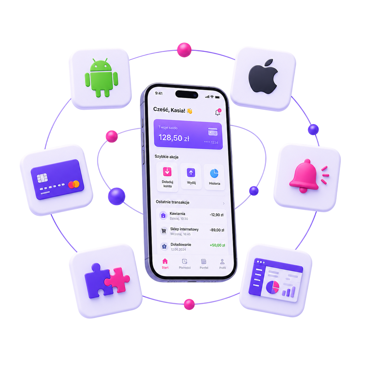 android iphone ios powiadomienia płatności integracje