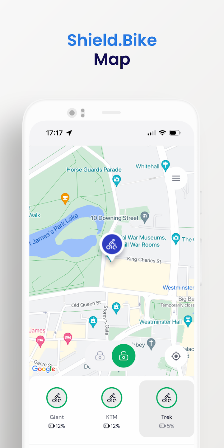 Shile Bike aplikacja screen rowerów mapa